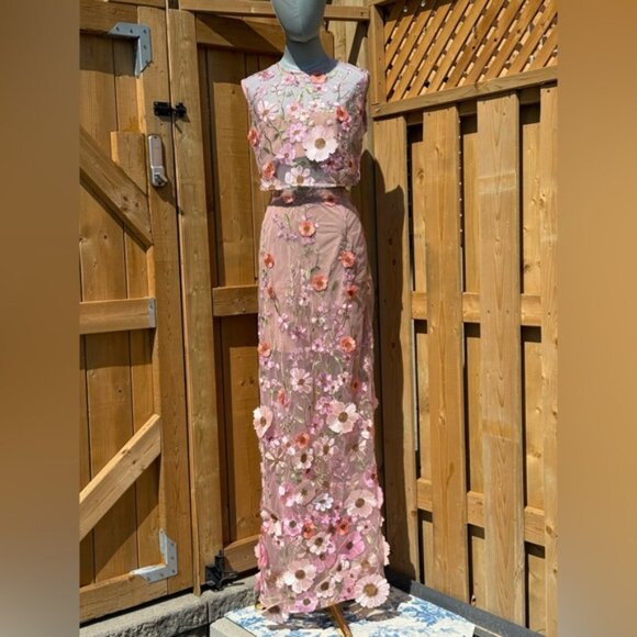 🆕 BRONX & BANCO 🧿 NWOT Jasmine Pastel Pink Multi Two Piece Set, Sz L / US 8 - Picture 12 of 16